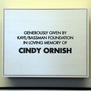 We are honored to donate an entire room at Baylor Hospital dedicated to our partner Cindy Ornish.